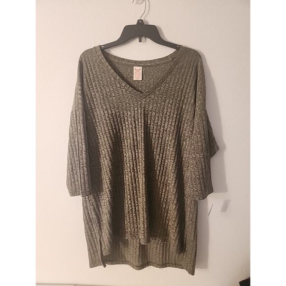 Faded Glory Sweaters - Faded Glory Green Knit Sweater 3/4 Sleeve Pullover Sweater XL